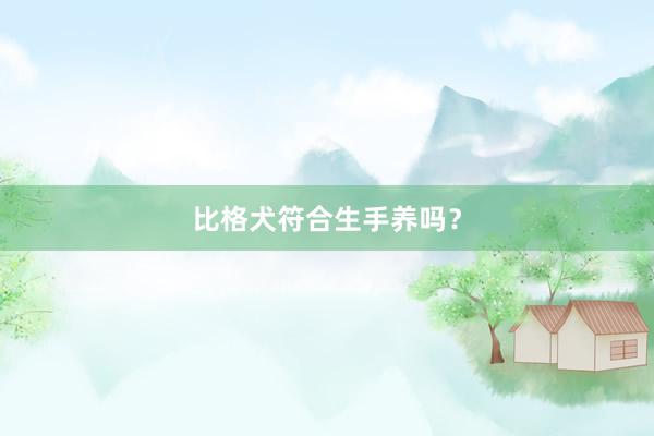比格犬符合生手养吗？